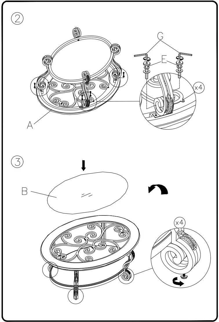 ASHLEY T517-0 Nestor Oval Cocktail Table - Figure 3