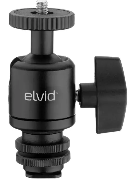 elvid Heavy Duty Camera Shoe Mount Adapter with Ball Head