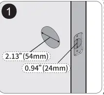 Prepare the door and check dimensions