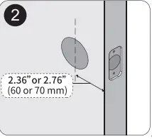 Prepare the door and check dimensions