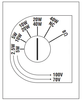 RCF MF 33EN Two Way Passive Ceiling Speaker - LOW IMPEDANCE CONNECTION 1
