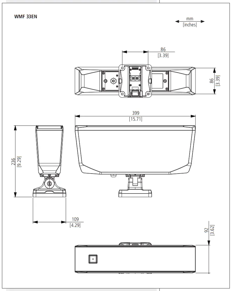 RCF MF 33EN Two Way Passive Ceiling Speaker - LOW IMPEDANCE CONNECTION 15