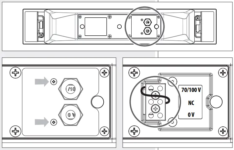 RCF MF 33EN Two Way Passive Ceiling Speaker - LOW IMPEDANCE CONNECTION 3
