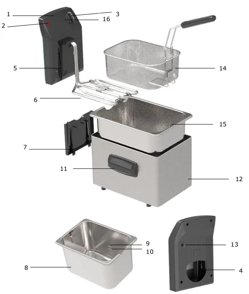 Fritel Turbo SF 4152 Fryers - parts