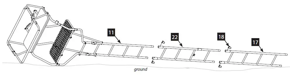 RIVERS-EDGE-RE649-18-Foot 2-Man-Ladder-Stand-10