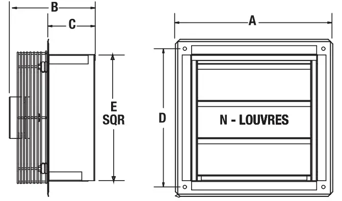 CANARM SD08 Light Commercial Wall Exhaust Fans - fans