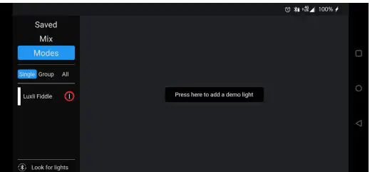 LUXLi FIDDLE Pocket-sized Multicolor LED Light User Manual - Once the Fiddle is synced with the app