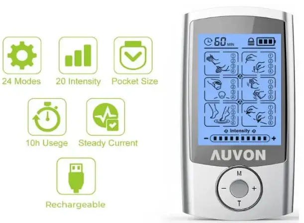 AUVON-AS1080145-24-Modes-Rechargeable-TENS-Unit-fig-1