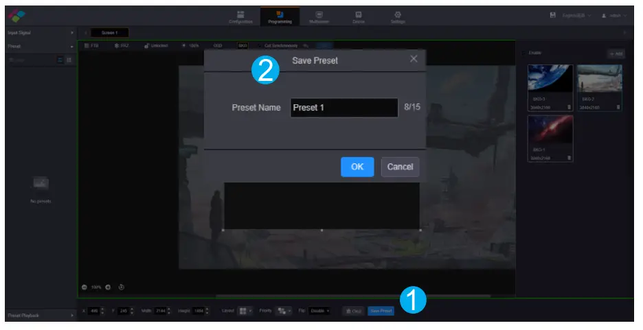 NOVASTAR H Series Video Wall Splicer -- PRESET