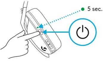 logitech G435 Ultra Light Wireless Bluetooth Gaming Headset - BATTERY CHECK 1