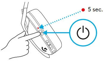 logitech G435 Ultra Light Wireless Bluetooth Gaming Headset - BATTERY CHECK 2