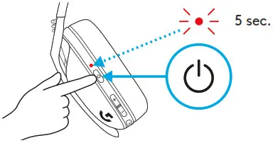 logitech G435 Ultra Light Wireless Bluetooth Gaming Headset - BATTERY CHECK 3