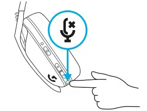 logitech G435 Ultra Light Wireless Bluetooth Gaming Headset - MUTE UNMUTE AND MAX VOLUME 1