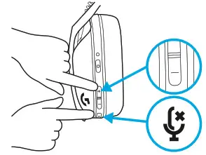 logitech G435 Ultra Light Wireless Bluetooth Gaming Headset - SIDETONE 4