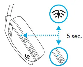 logitech G435 Ultra Light Wireless Bluetooth Gaming Headset - SWITCH BETWEEN LIGHTSPEED 2