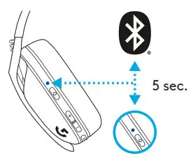 logitech G435 Ultra Light Wireless Bluetooth Gaming Headset - SWITCH BETWEEN LIGHTSPEED 3
