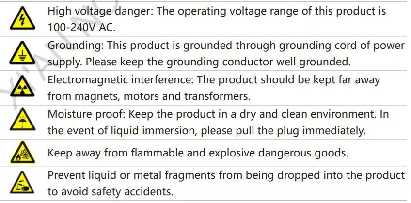 NOVASTAR VX2U LED Display Video Controller User Manual - Safety Icon