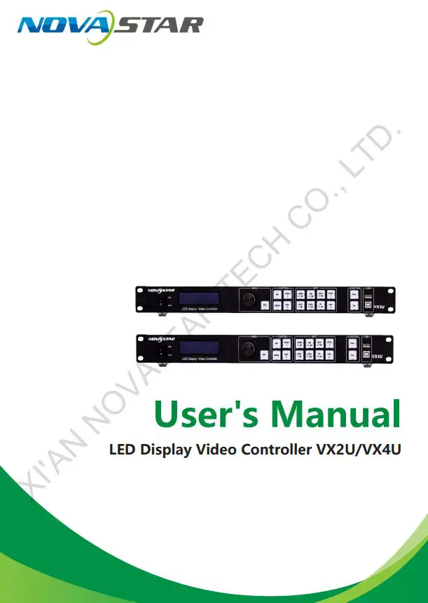 NOVASTAR VX2U LED Display Video Controller User Manual