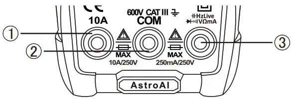 AstroAI M2KOR Digital Multimeter - BUTTON FUNCTIONS 1