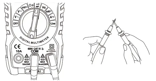 AstroAI M2KOR Digital Multimeter - current measring