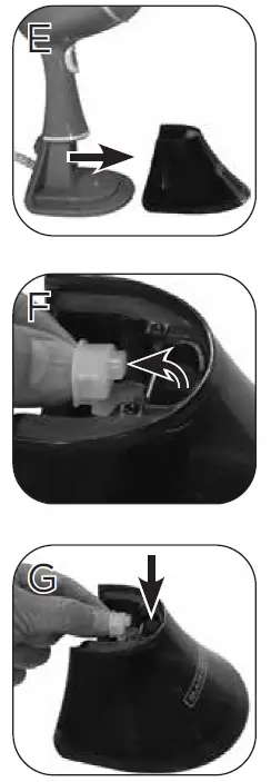 BLACK DECKER HGS350 Series Advanced Handheld Steamer FILLING THE WATER TANK