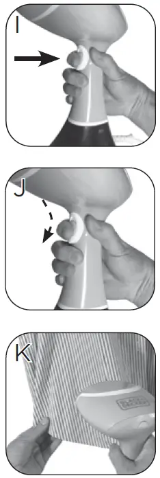 BLACK DECKER HGS350 Series Advanced Handheld Steamer USING THE HANDHELD STEAMER 1