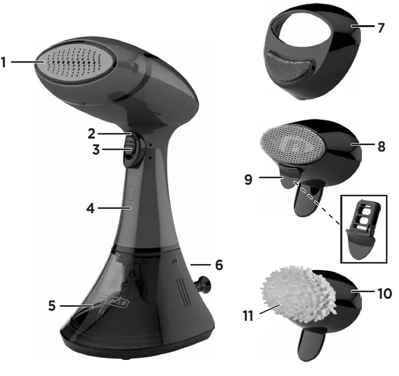 BLACK DECKER HGS350 Series Advanced Handheld Steamer getting to know your steamer