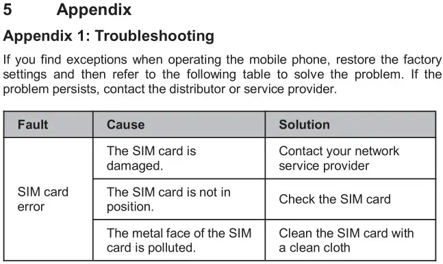 SKY DEVICES Elite C5 Smartphone - Troubleshooting 1