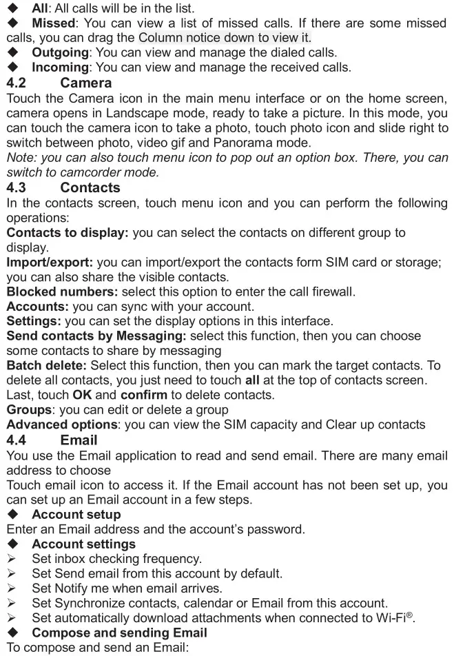 SKY DEVICES Elite C5 Smartphone - Using Your Menus 2