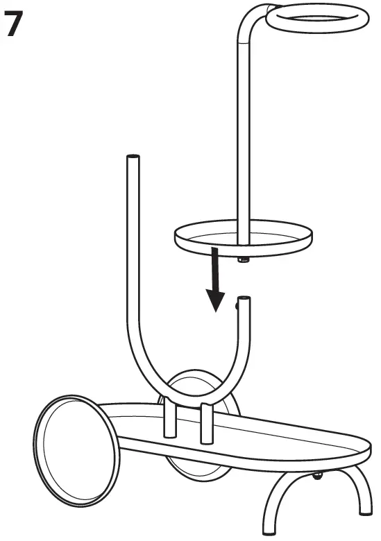 IKEA 104.922.43 CHILISTRAN Plant Stand with Wheels Instruction-6