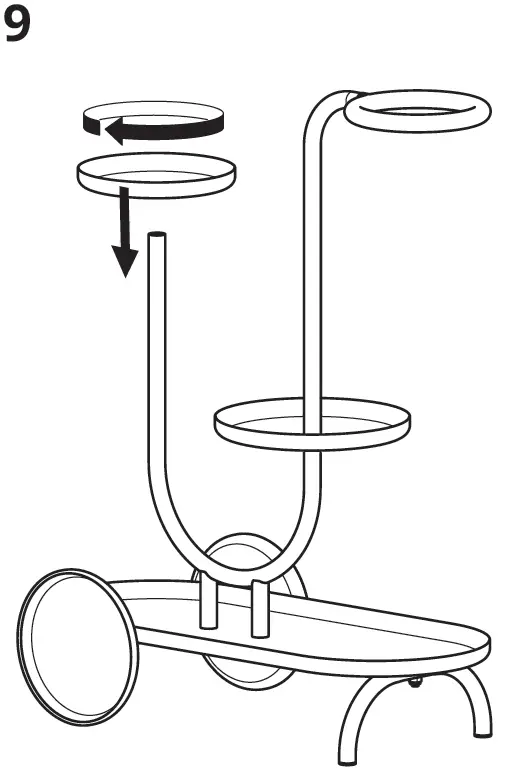 IKEA 104.922.43 CHILISTRAN Plant Stand with Wheels Instruction-8