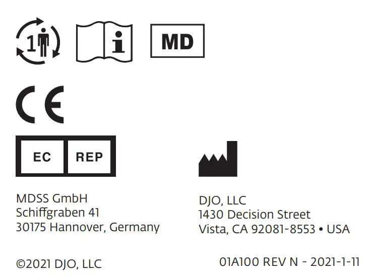 certification icon and address information