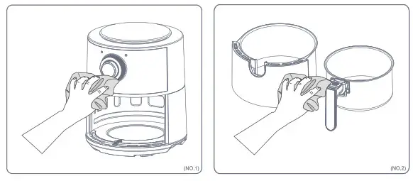 Electrolux E6AF1-220K Air Fryer-clean