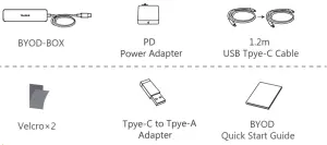 Yealink BYOD BOX USB Hub Cable Pack - package conten ts