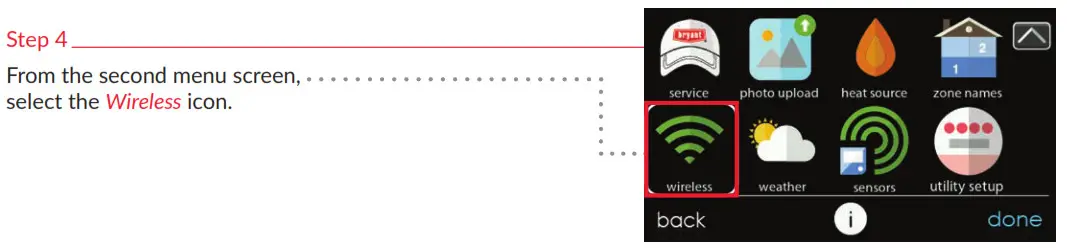 bryant SYSTXBBECC 05RI Evolution Connex Control Registration - Step 3