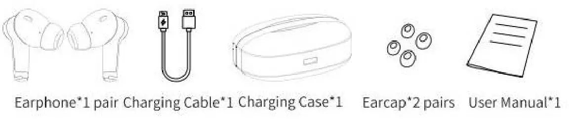 Dacom G91 True Wireless ANC Bluetooth Earphones - charging cabol