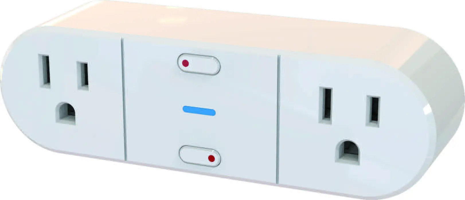 Globe Electric SK522-W 2-Outlet Independently Controlled Indoor Wifi Smart Plug image