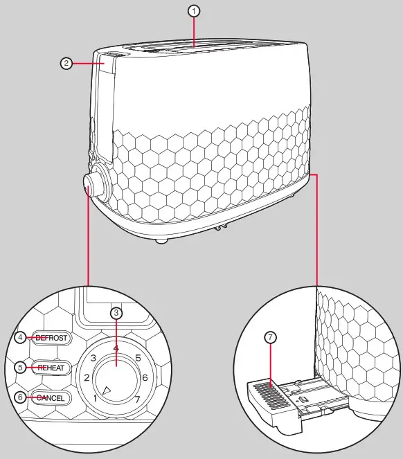 morphy richards Hive 2 Slice Toaster - Product overview