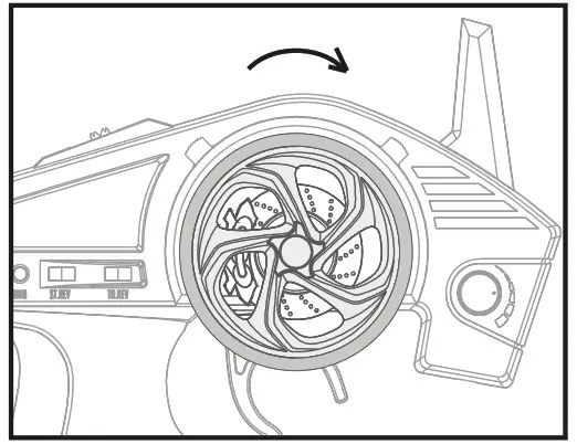 MODSTER 299433 Brushless Transmitter- Rotate the steering