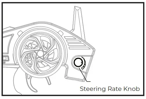 MODSTER 299433 Brushless Transmitter- Steering Rate Knob