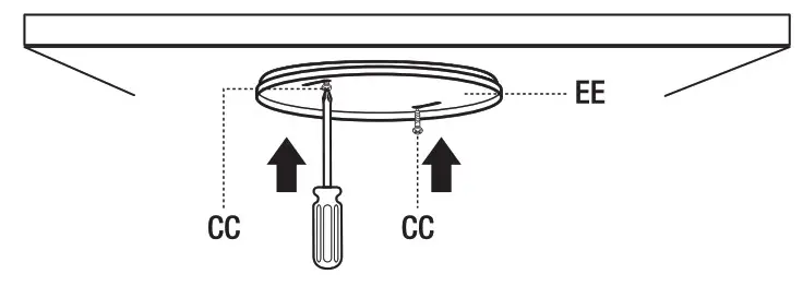 FEIT ELECTRIC Rechargeable led Ceiling light - Installing the metal Mounting Plate