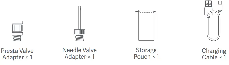 xiaomi MJCQB05QJ Portable Electric Air Compressor 1S - Accessories