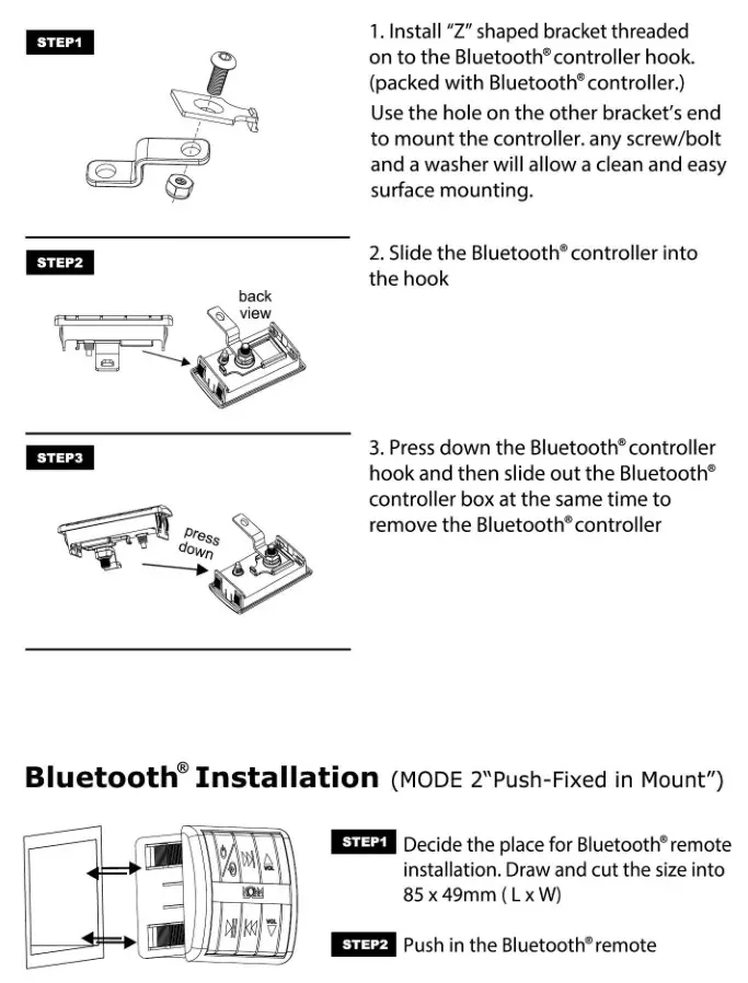 NOAM Audio System with Bluetooth Marine 4 UTAH ATV Boat - Bluetooth®Installation