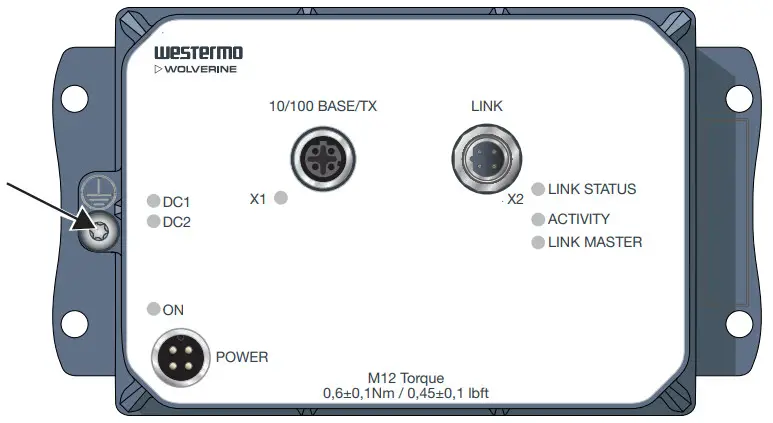 westermo DDW 002 B1 Ethernet Broadband Bridge - Earth connection
