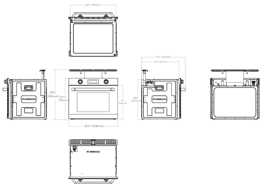 FURRION 21” RV Chef Collection Built-in Gas Oven - Features 3