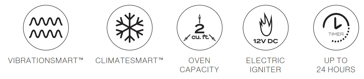 FURRION 21” RV Chef Collection Built-in Gas Oven - Features