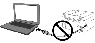 EPSON WF-2870 Series Compact Multifunction Inkjet Printer User Guide - Do not connect a USB cable unless instructed to do so