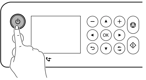 EPSON WF-2870 Series Compact Multifunction Inkjet Printer User Guide - Hold down the power button until the power is turned on