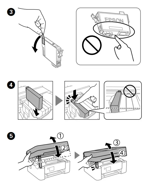 EPSON WF-2870 Series Compact Multifunction Inkjet Printer User Guide - Installing lnk cartridges
