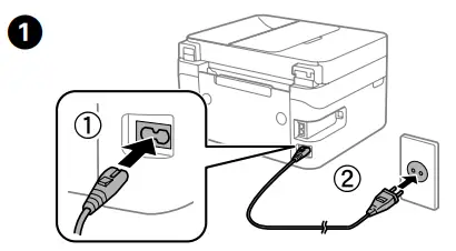 EPSON WF-2870 Series Compact Multifunction Inkjet Printer User Guide - Turning on the Printer